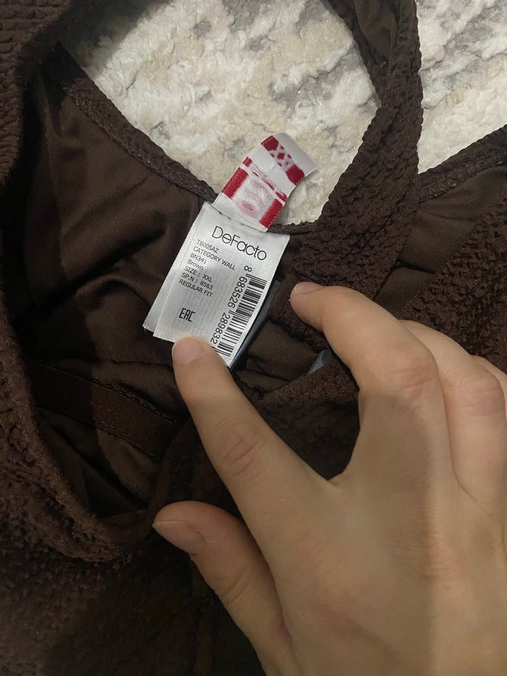 Kahverengi Askılı Kadın Mayo - Görsel 2