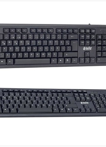 Yeni Estevia Dp Hello Hl-18742 Usb Kablolu Standart Q Klavye (45 - Görsel 2