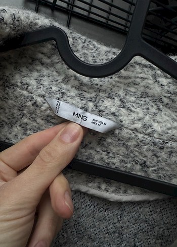 Gri Örgü Kadın Midi Kaban - Görsel 3