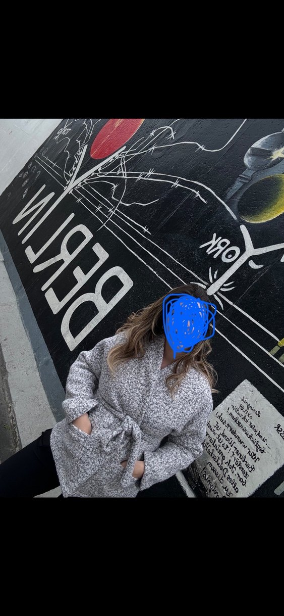 Gri Örgü Kadın Midi Kaban - Görsel 5