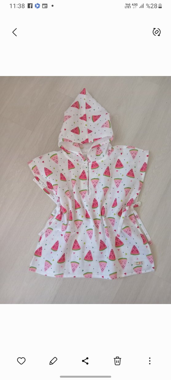 müslin panço havuz deniz giysisi..#müslin#deniz - Görsel 2