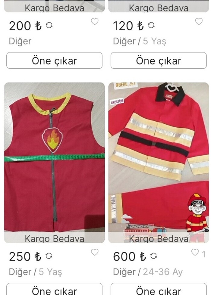 İtfaiyeci gömlek ve pantolon kostümü #İtfaiyeci - Görsel 2