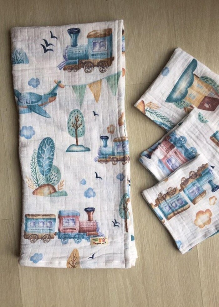 Müslin örtü bebek battaniyesi #Müslin  - Görsel 3