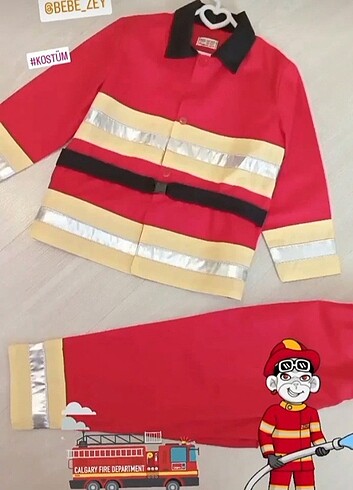 İtfaiyeci gömlek ve pantolon kostümü #kostüm