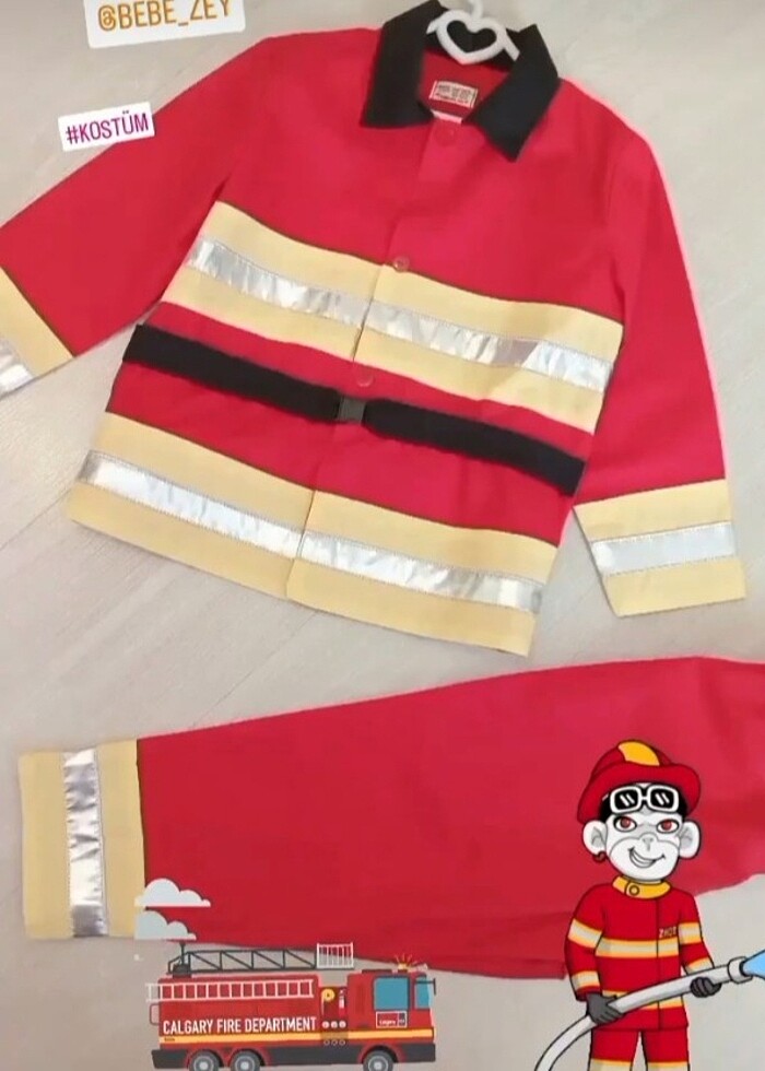 İtfaiyeci gömlek ve pantolon kostümü - Görsel 4