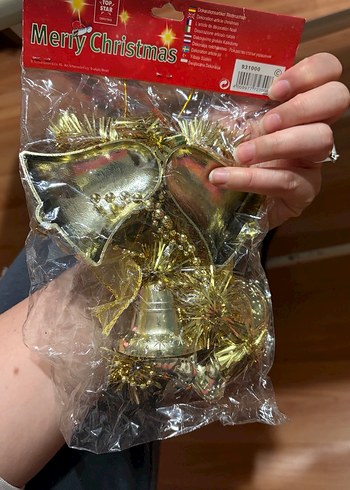 Altın Renkli Yılbaşı Kapı Süsü - Görsel 3