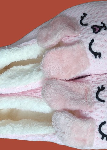 Kız çocuk   için Renkli Nakışlı Sıcak ev ayakkabısı 36 38 - Görsel 5