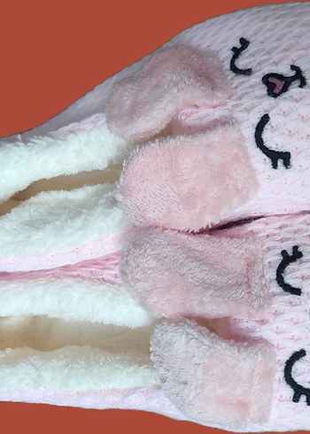 Kız çocuk   için Renkli Nakışlı Sıcak ev ayakkabısı 36 38 - Görsel 4