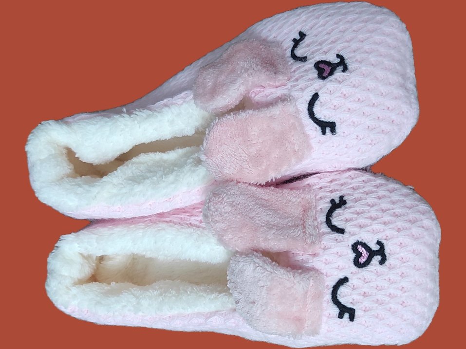 Kız çocuk   için Renkli Nakışlı Sıcak ev ayakkabısı 36 38 - Görsel 3