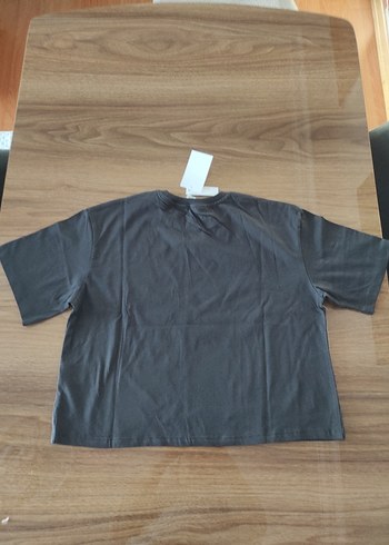 H&M Kız Çocuk Baskılı Gri Oversize Tişört