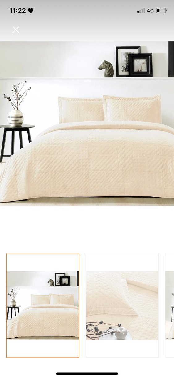 Gri Düz Desen Yatak Örtüsü - Taç Çift Kişilik - Görsel 4