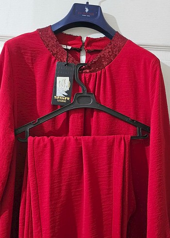 payetli yaka ve kol ikili tunik takım - Görsel 3