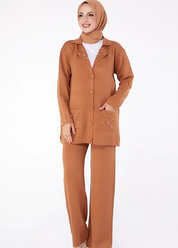 Boncuklu triko takım - Görsel 2