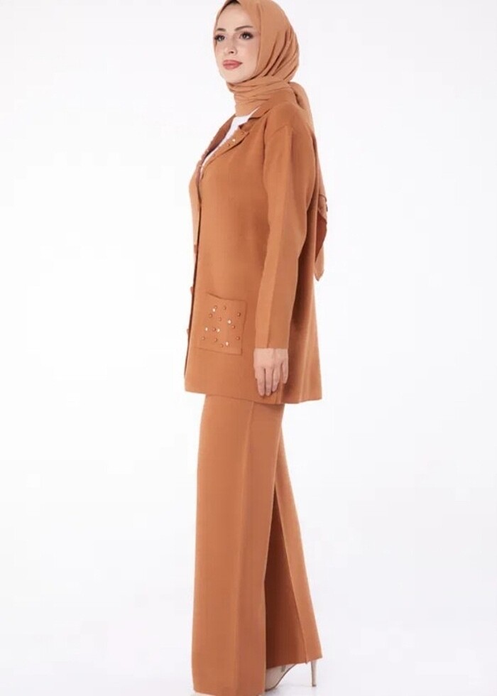 Boncuklu triko takım - Görsel 3