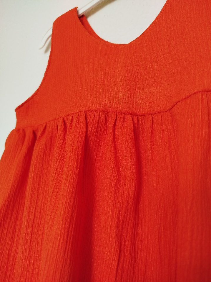Kolsuz Turuncu Kız Elbisesi - Görsel 3