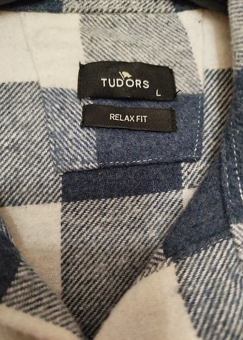 Tudors Mavi Kareli Uzun Kollu Oduncu Gömlek - Görsel 3