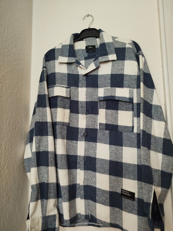 Tudors Mavi Kareli Uzun Kollu Oduncu Gömlek - Görsel 2