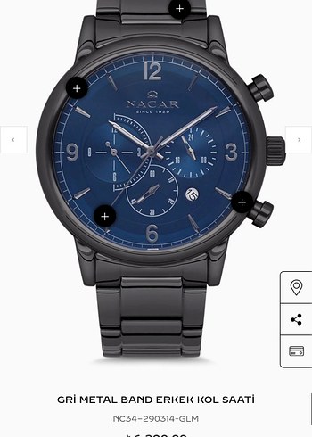 NACAR Gri metal Erkek Kol Saati - Görsel 7