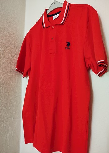U.S. Polo Assn. Erkek Kırmızı Polo Tişört - Görsel 2