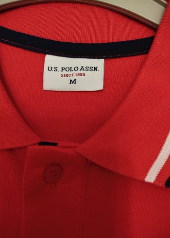 U.S. Polo Assn. Erkek Kırmızı Polo Tişört - Görsel 4