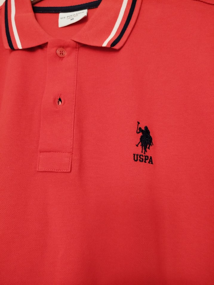 U.S. Polo Assn. Erkek Kırmızı Polo Tişört - Görsel 3