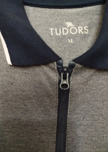 Lacivert ve gri Fermuarlı Erkek Polo Tişört - Görsel 3