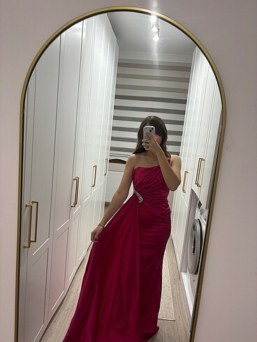 m Beden pembe Renk Abiye