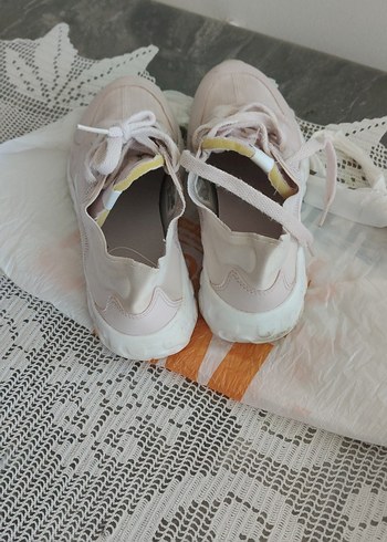 Bej Bağcıklı Kadın Spor Ayakkabı - Görsel 3