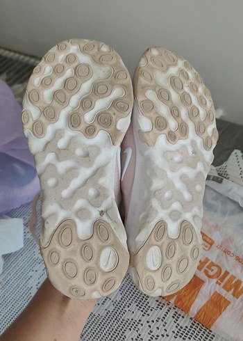 Bej Bağcıklı Kadın Spor Ayakkabı - Görsel 4