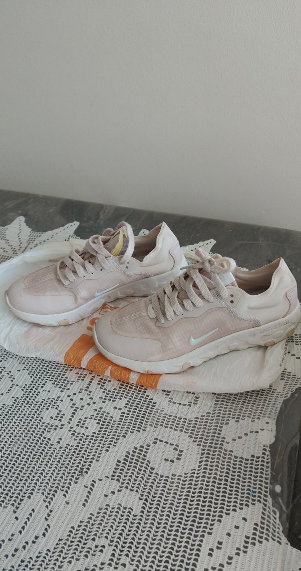 Bej Bağcıklı Kadın Spor Ayakkabı - Görsel 2