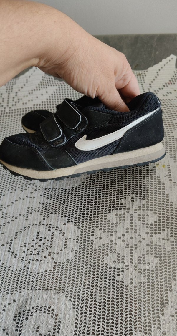 Çocuk Siyah Gri Cırt Cırtlı Spor Ayakkabı - Görsel 2