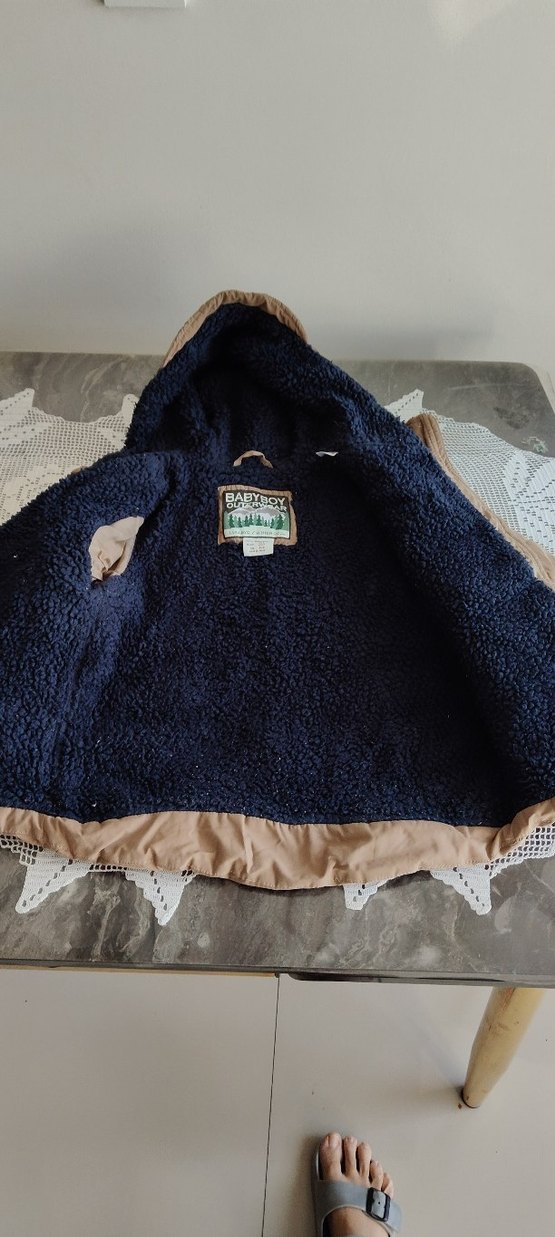 Bej Kapüşonlu Kadın Kışlık Mont - Görsel 2