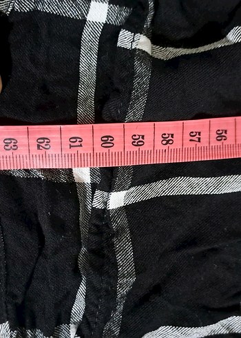 Gri Ekose Desenli Kadın Pamuklu Gömlek - Görsel 7