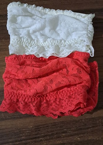 Nakışlı Beyaz Bohem Midi Sütyen - Görsel 2