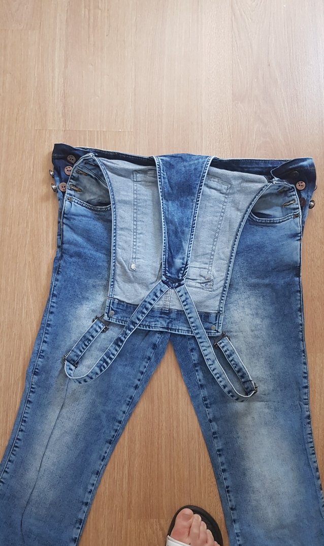 Mavi Kız Kot Salopet hamile - Görsel 3