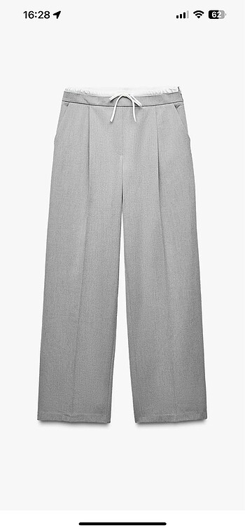 Zara cift bel bantlı pantolon