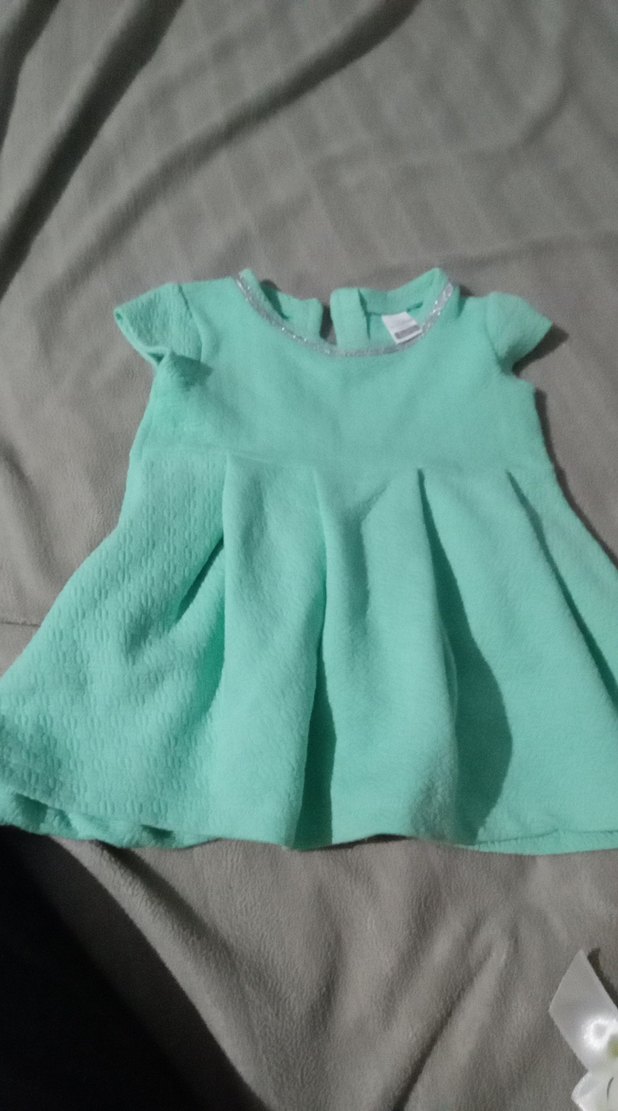 Turkuaz Baskılı Bebek Önlüğü 9-12 Ay - Görsel 2