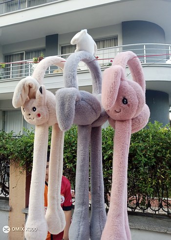 Pastel Renkli Peluş Uzun Kulaklı Tavşan Oyuncak