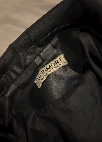 Derimod Siyah Kadın Deri Biker Ceket