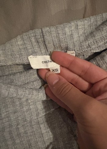 Diğer Gri Triko Kayık Yaka Kadın Kazak