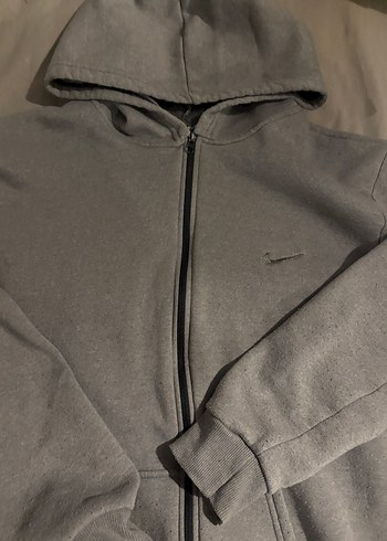 Nike Gri Kapüşonlu Fermuarlı Erkek Sweatshirt hırka