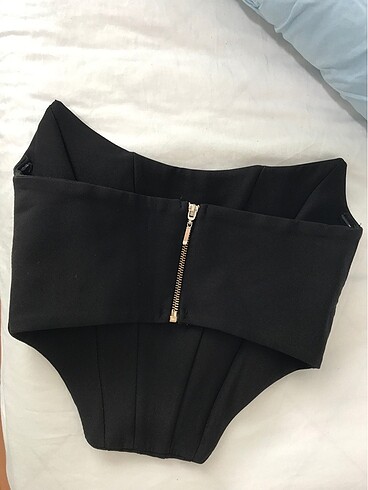 Trendyol & Milla Trendyol&Milla Siyah Crop Korse Detaylı Örme Büstiyer