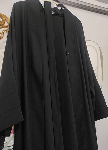 Siyah uzun kimono 