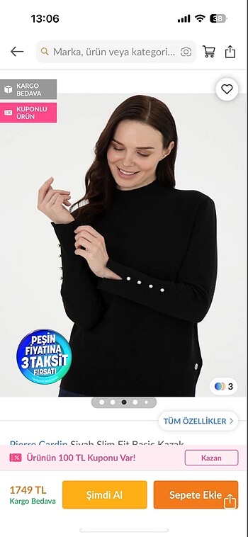 Pierre Cardin Pierre Cardin kadın kazak