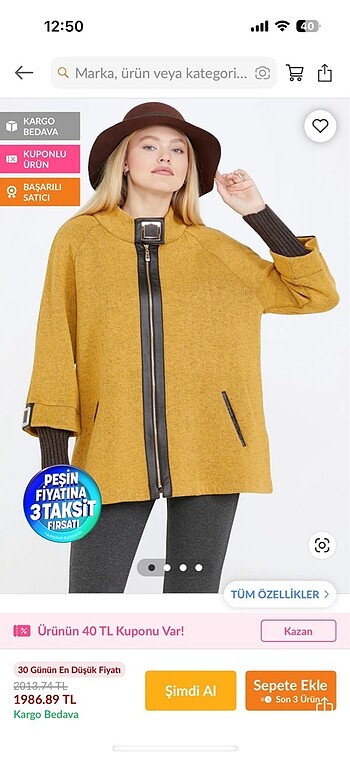 Zara Sementa marka kadın ceket