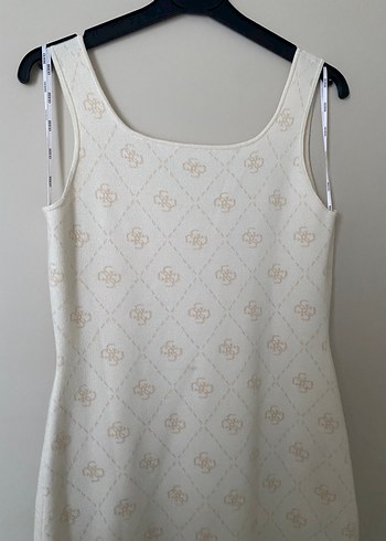 Beyaz Triko Midi Elbise - Görsel 4