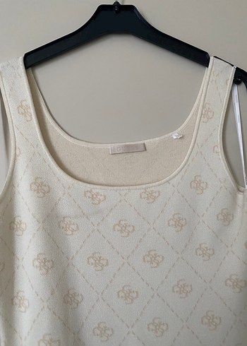 Beyaz Triko Midi Elbise - Görsel 3