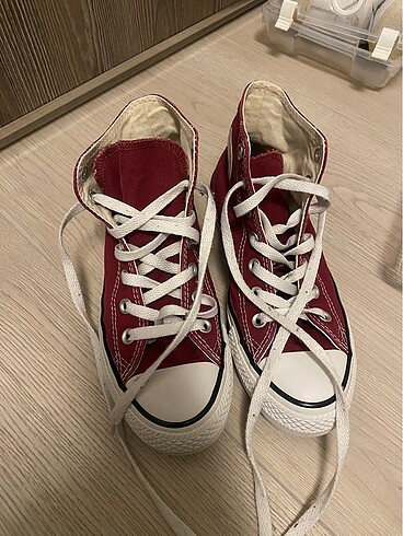 Converse bilekli bordo ayakkabı