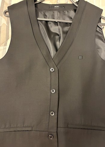 AVVA Erkek Siyah Düğmeli Yelek - Görsel 2