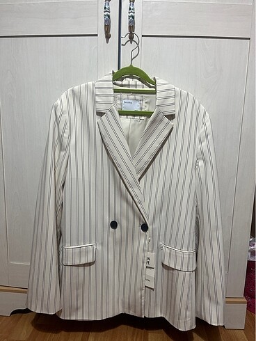 Bershka çizgili blazer